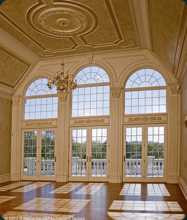 A bright room finished with White River architectural mouldings